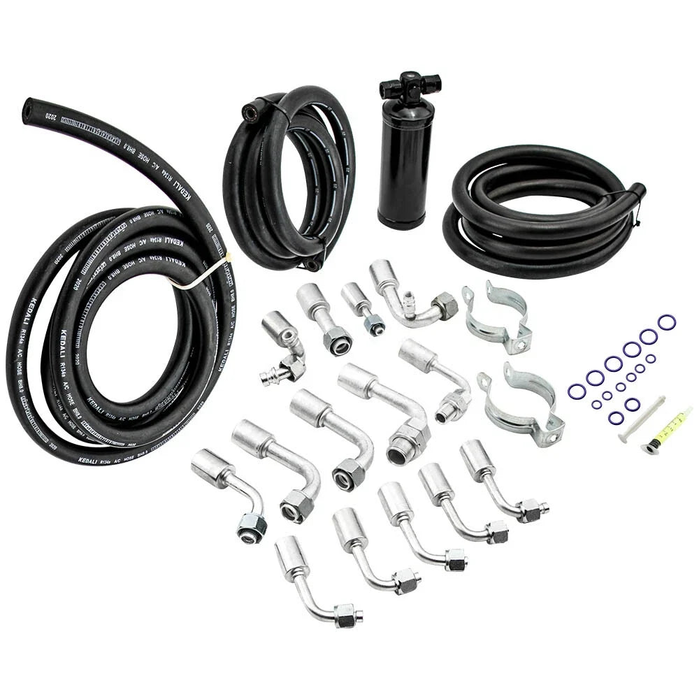 Air Conditioning Hose Kit for AC System, R-Ring Fittings, Extended Length