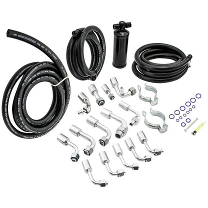Air Conditioning Hose Kit for AC System, R-Ring Fittings, Extended Length