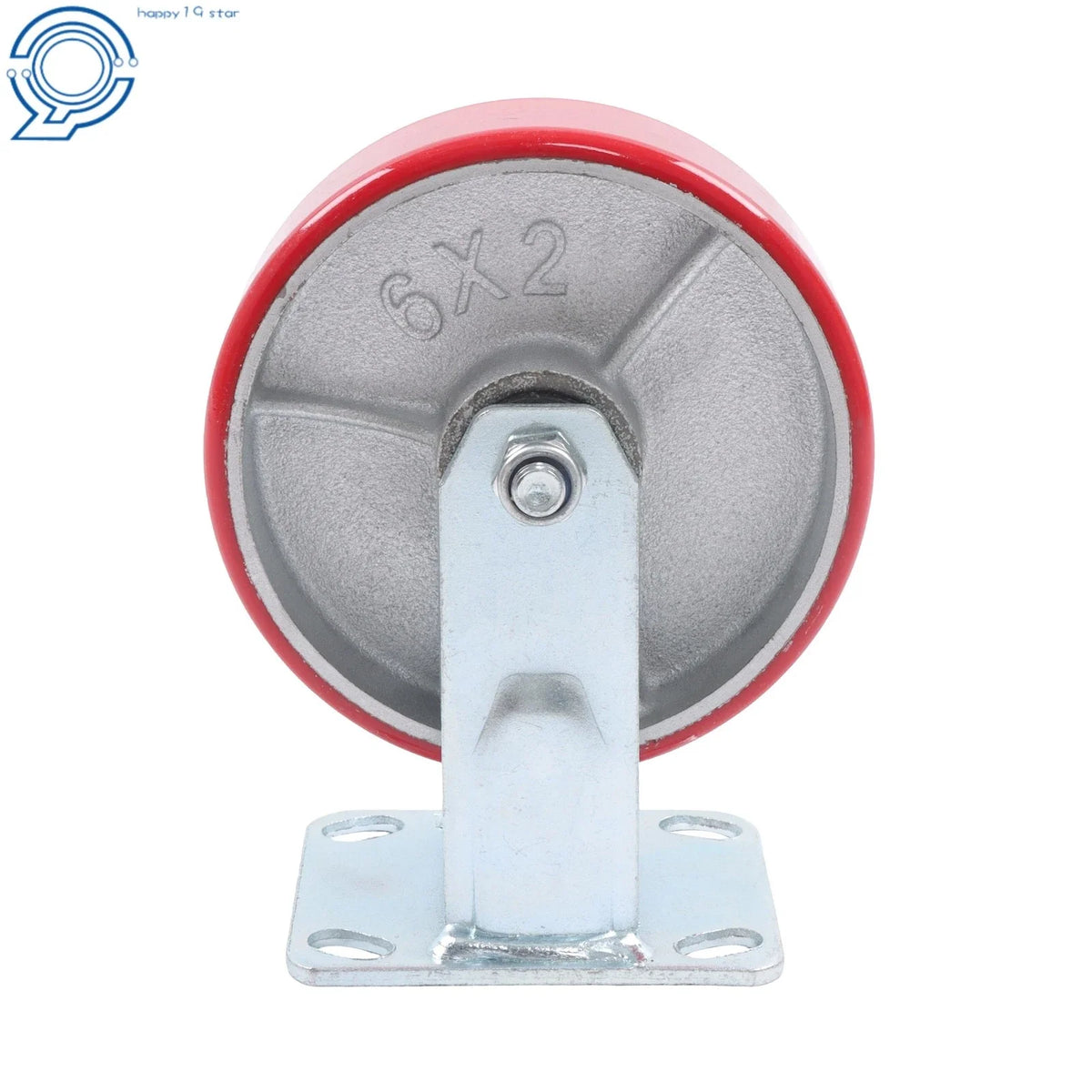 Heavy Duty 6" Polyurethane Caster Wheels - Set of 2 for Industrial Use