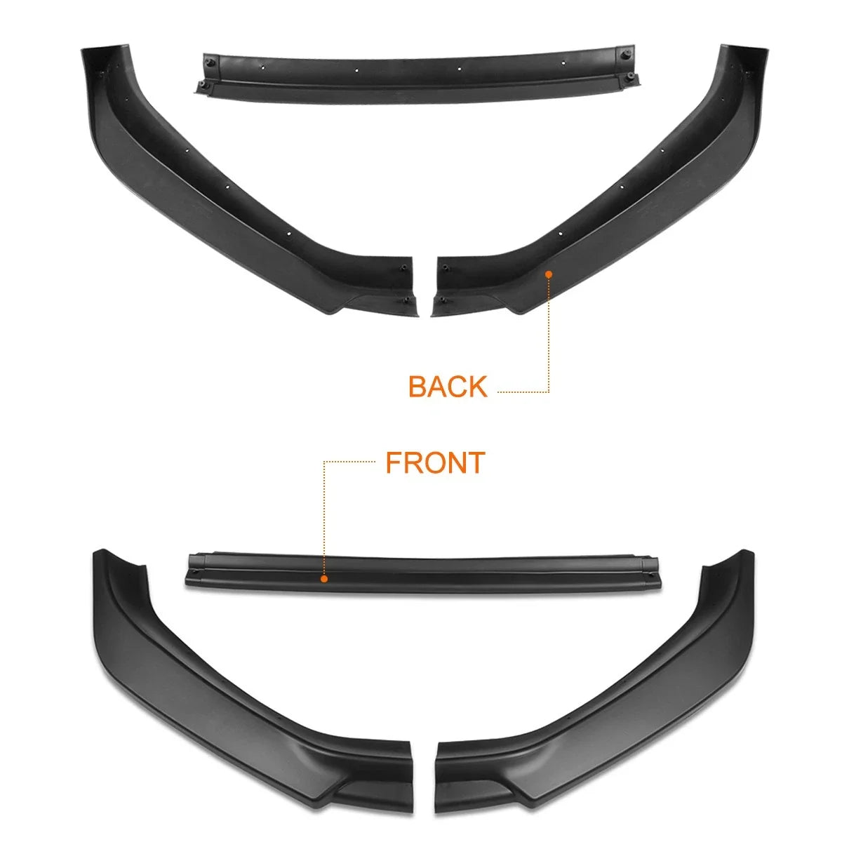 Matte Black Front Bumper Splitter Lip for VW Golf MK7.5 (2018-2021)