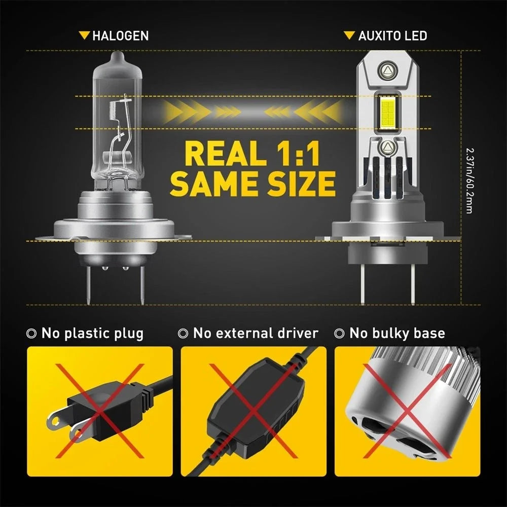 H7 LED Conversion Kit 30000LM 6000K 200W for High/Low Beam