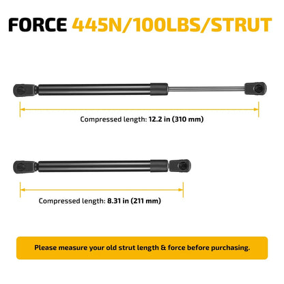 2X Gas Spring Strut 445N Lift Support 12 Inch for Truck Toolbox