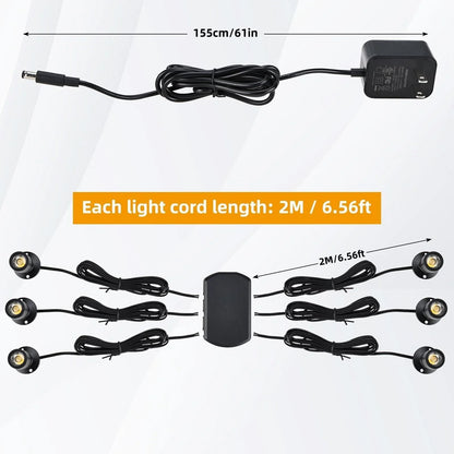 8Pack LED Mini Spotlights, Dimmable for Display Cabinets (6400K)