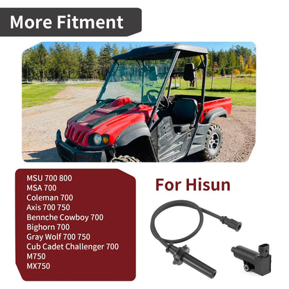 Ignition Coil for Hisun Cub Cadet Challenger 700 Spark Plug Wire Cap 07-18