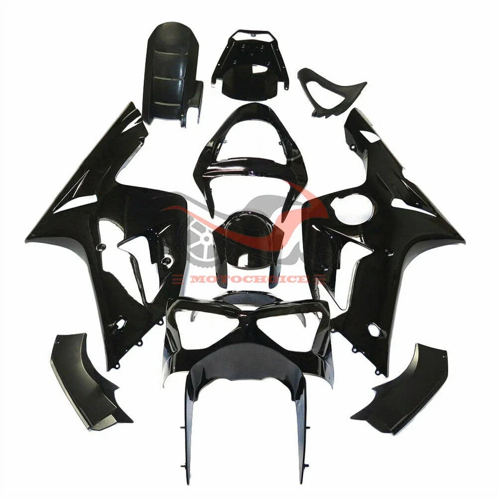 Gloss Black Fairing Kit for Kawasaki Ninja ZX6R (2003–2004)