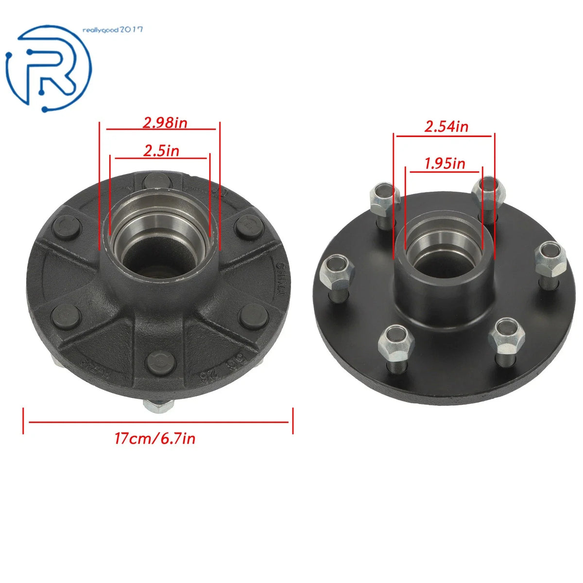 6 Bolt Trailer Axle Idler Hub for 3500 lbs (#84 Spindles) (63555)