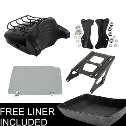 Trunk Backrest Pad & Mounting Kit for Harley Touring 2014-2026