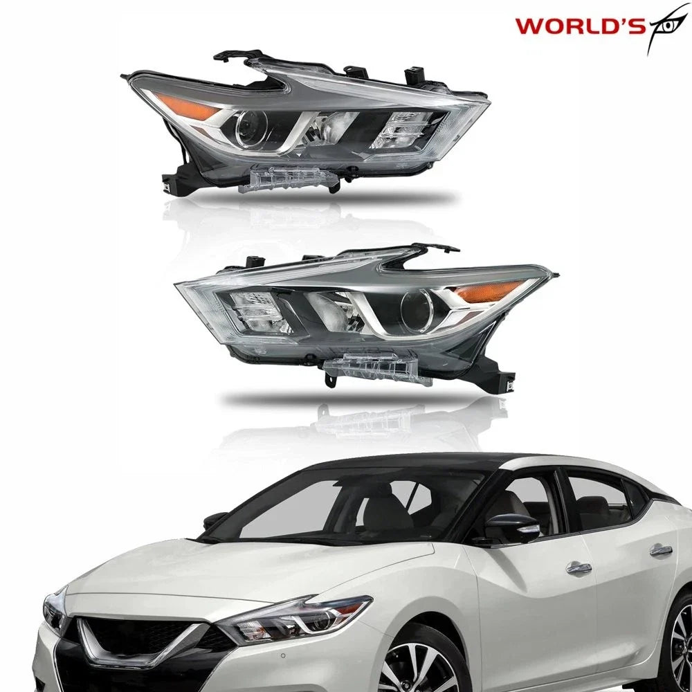 Full LED Headlights for Nissan Maxima (2016–2018) Chrome Housing