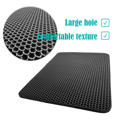 Black Cat Double Layer Rubber Litter Mat (65X55)