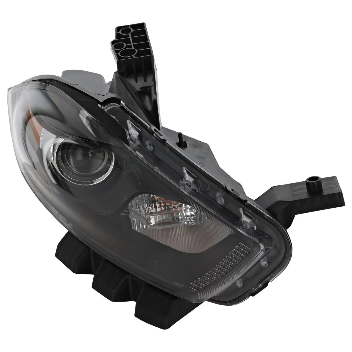 Headlight for Dodge Dart (2013–2015) Right Black Housing with Bulb