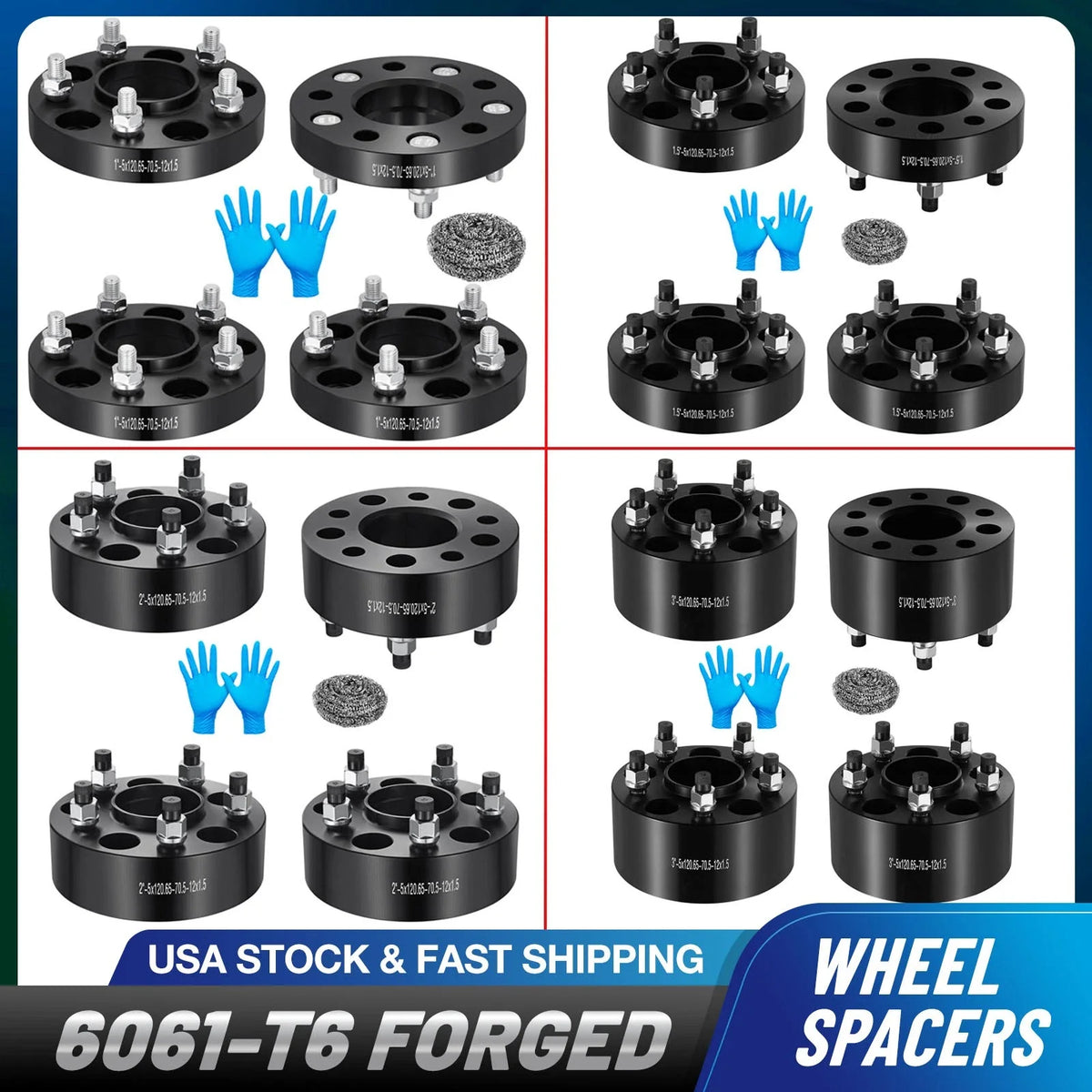 Set of 4 Hubcentric Wheel Spacers for Chevy Blazer S10 (1994–2005)
