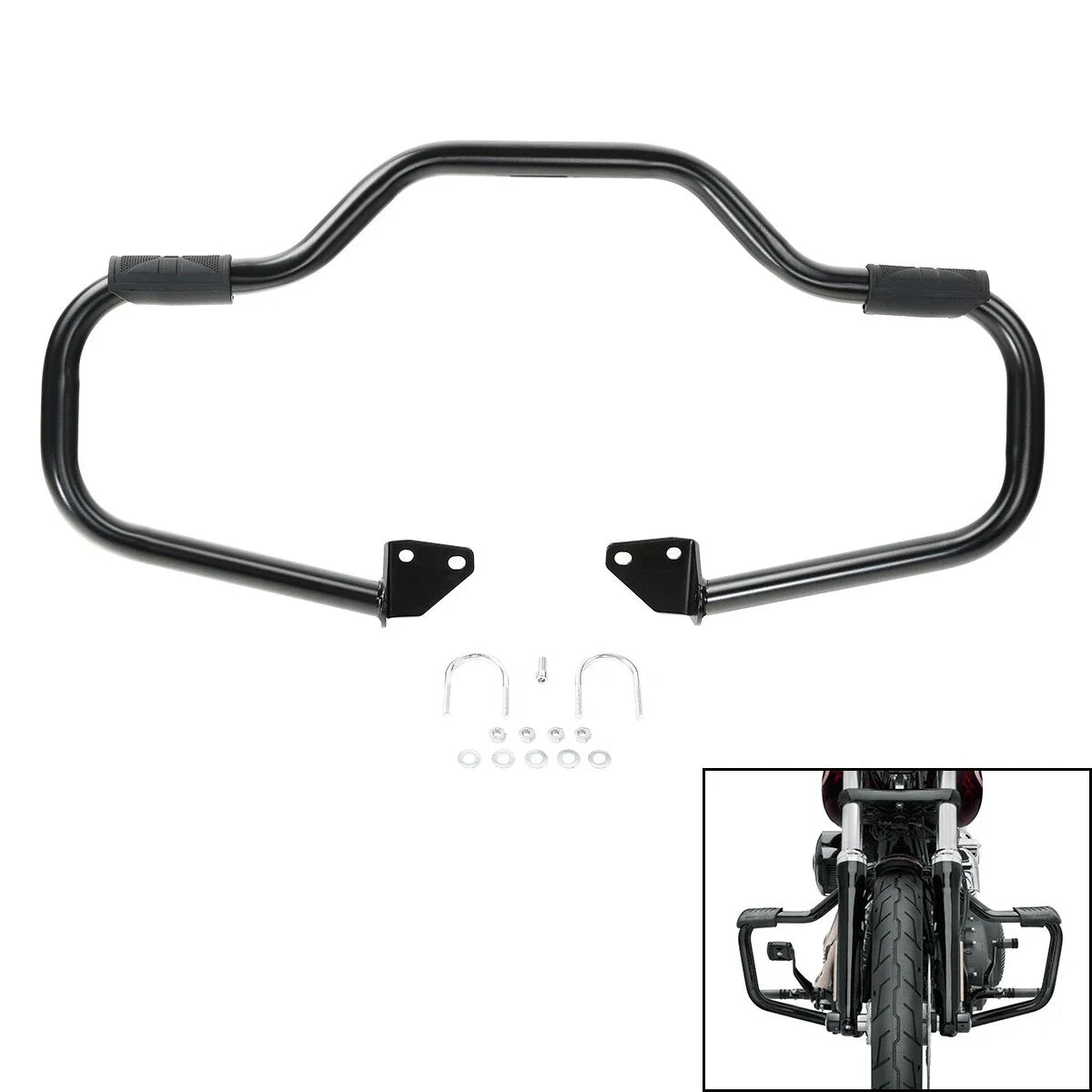Mustache Engine Guard Highway Crash Bar for Dyna Super Glide 06-17