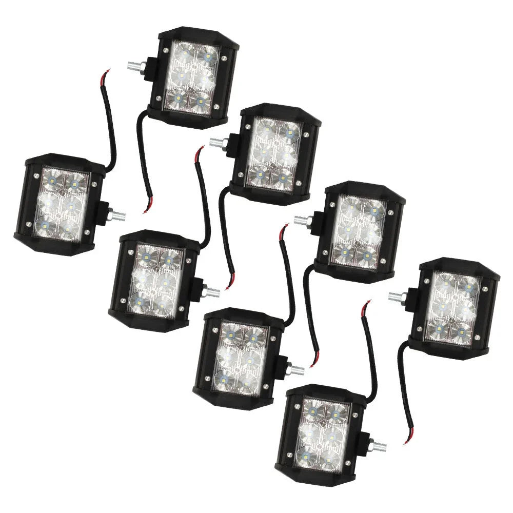 8PC LED Work Light Bar Set for 4WD Vehicles (12V/24V)