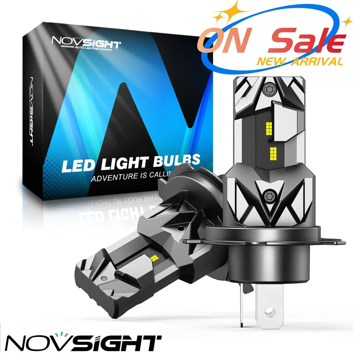 H4 60W LED Headlight Bulbs Kit 16000 Lumens