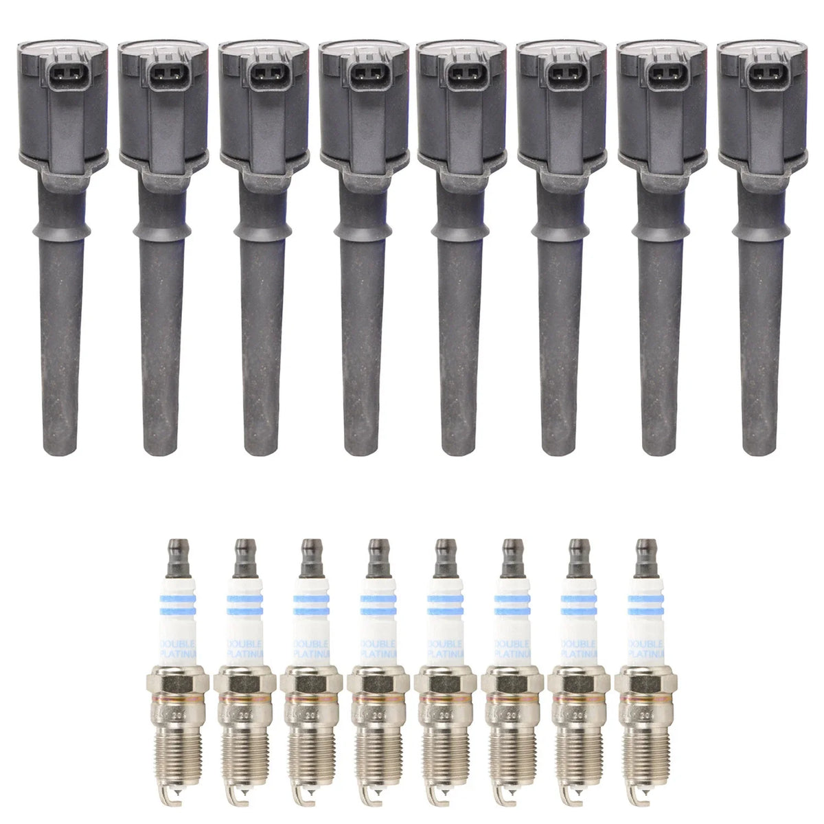 Set of 8 Ignition Coils & Spark Plugs for Lincoln Aviator Mark VIII (1999–2002)