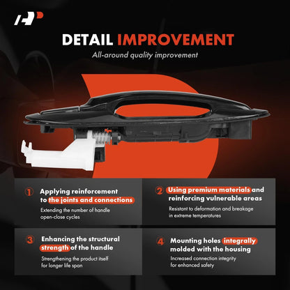 Rear Door Handle Set for Hyundai Sonata (2002-2005) & Kia Optima (2001-2006)