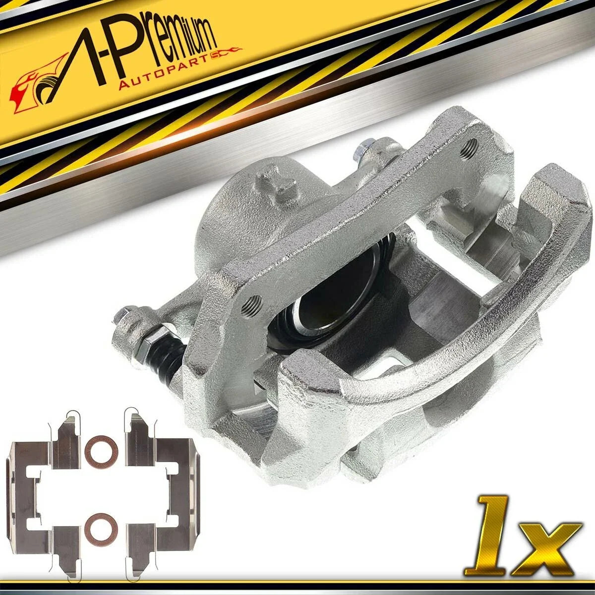 Front Right Disc Brake Caliper with Bracket for Ford Fiesta (2011–2019)