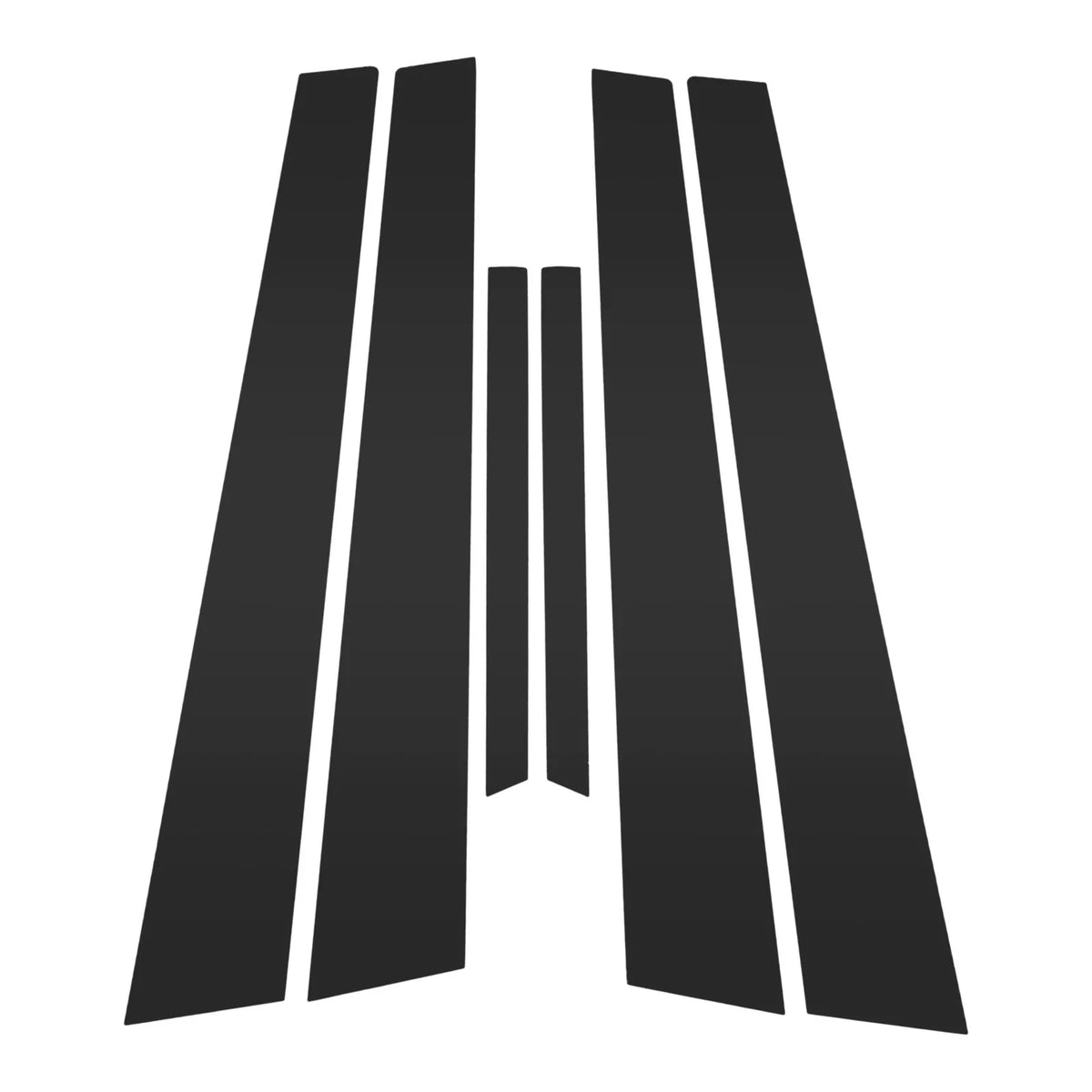 6 Pcs Door Pillar Window Trim for Mazda 6 (2003–2007) Black