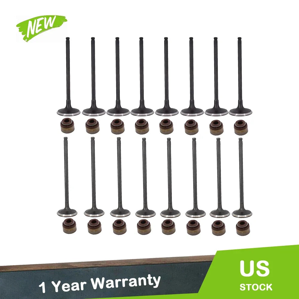 8 Intake and 8 Exhaust Valves with Seals for Acura RDX (2002-2012)