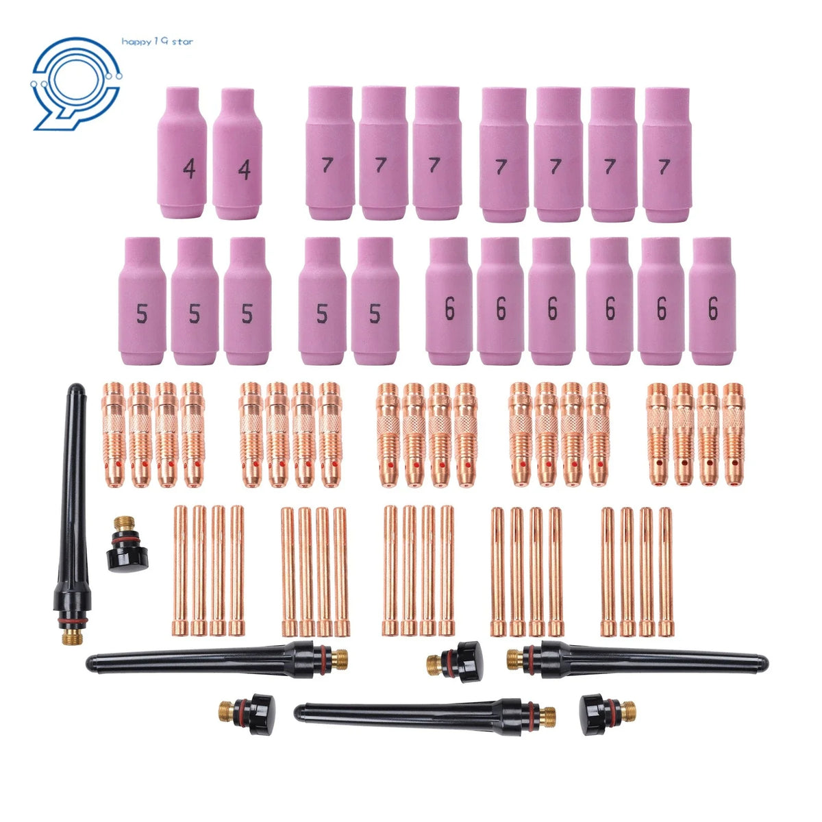 TIG Welding Torch Set for PTA DB SR WP 17 18 26 (68 Pieces)