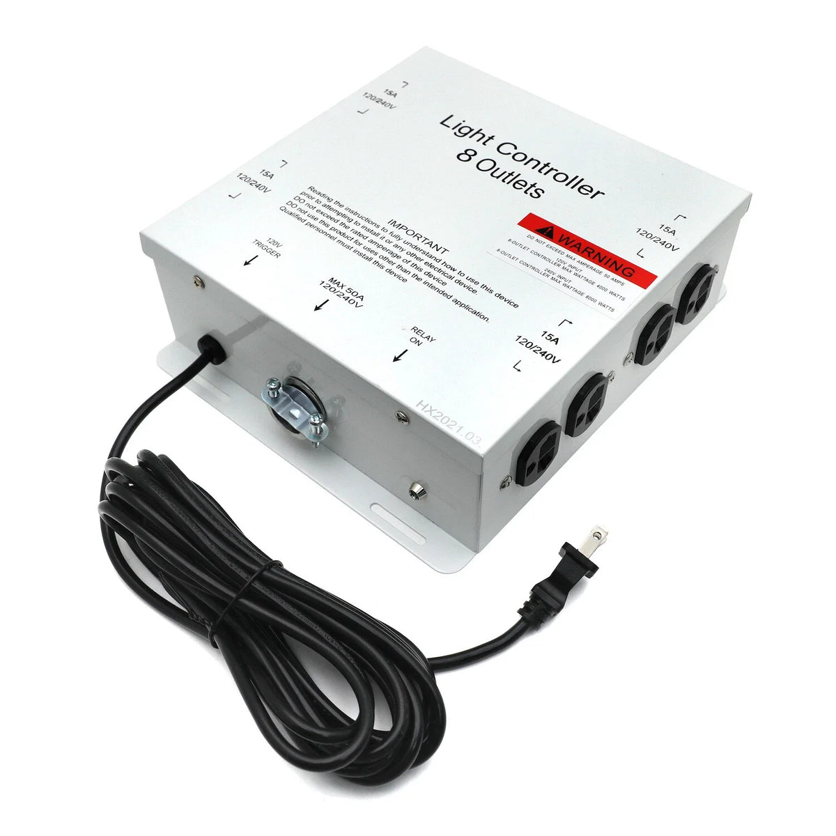 MCL 8 Outlet HID Master Light Controller Electric Box 120V/240V 50A