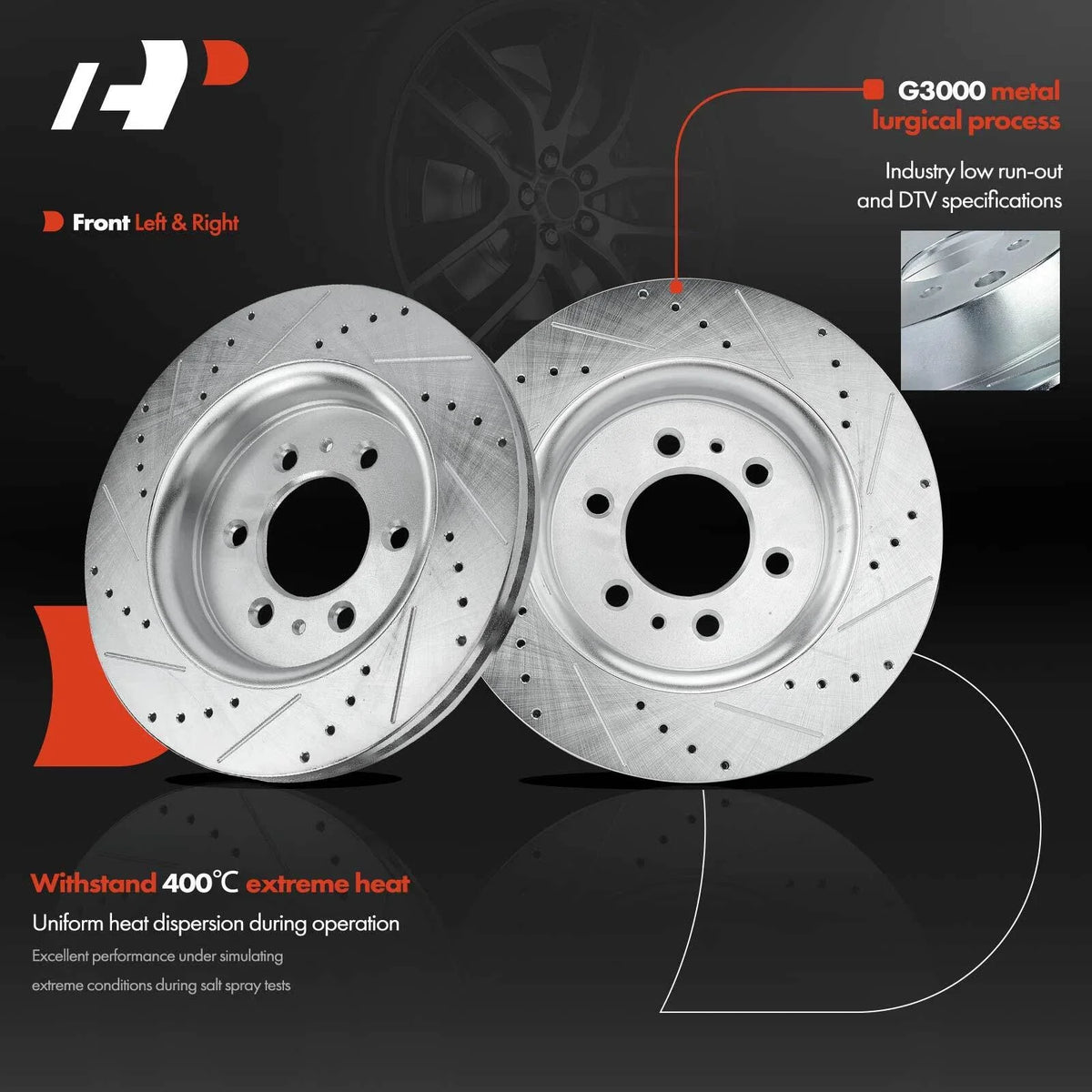 Brake Pads & Drilled Rotors for Ford Expedition Lincoln