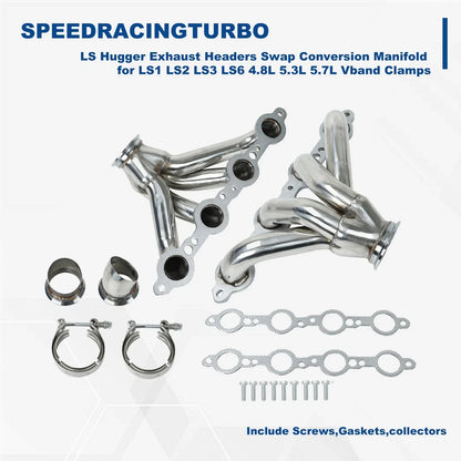 LS1 LS2 LS3 LS6 Exhaust Headers Hugger for 4.8L 5.3L 5.7L (2000–2015)