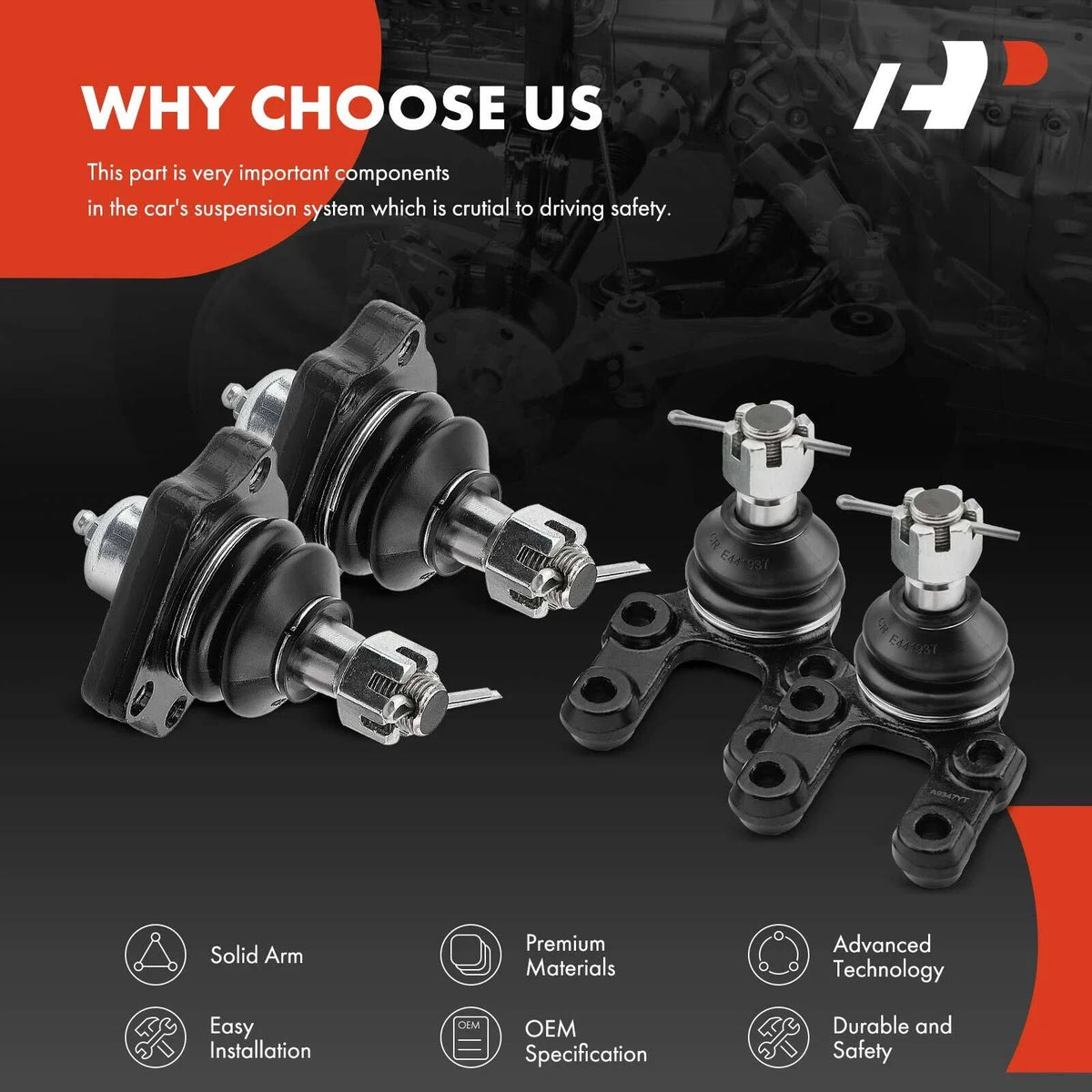Front Ball Joint Set for 1995-1997 Nissan Pathfinder Upper & Lower