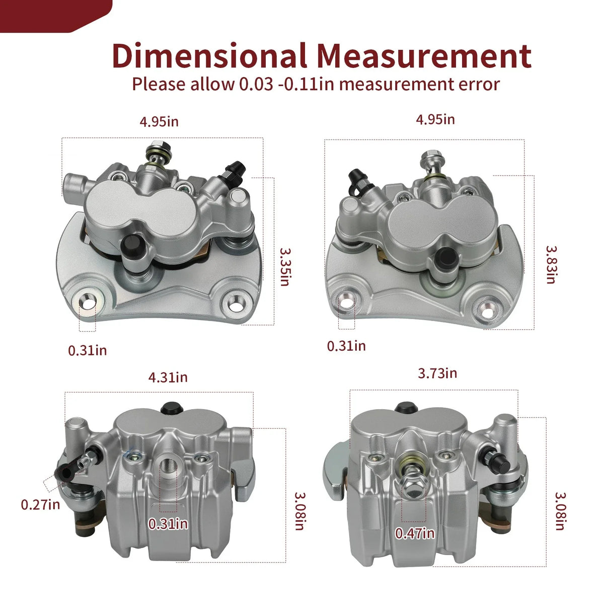 Brake Calipers Set Front for Can-Am Commander 1000R (2017-2018)