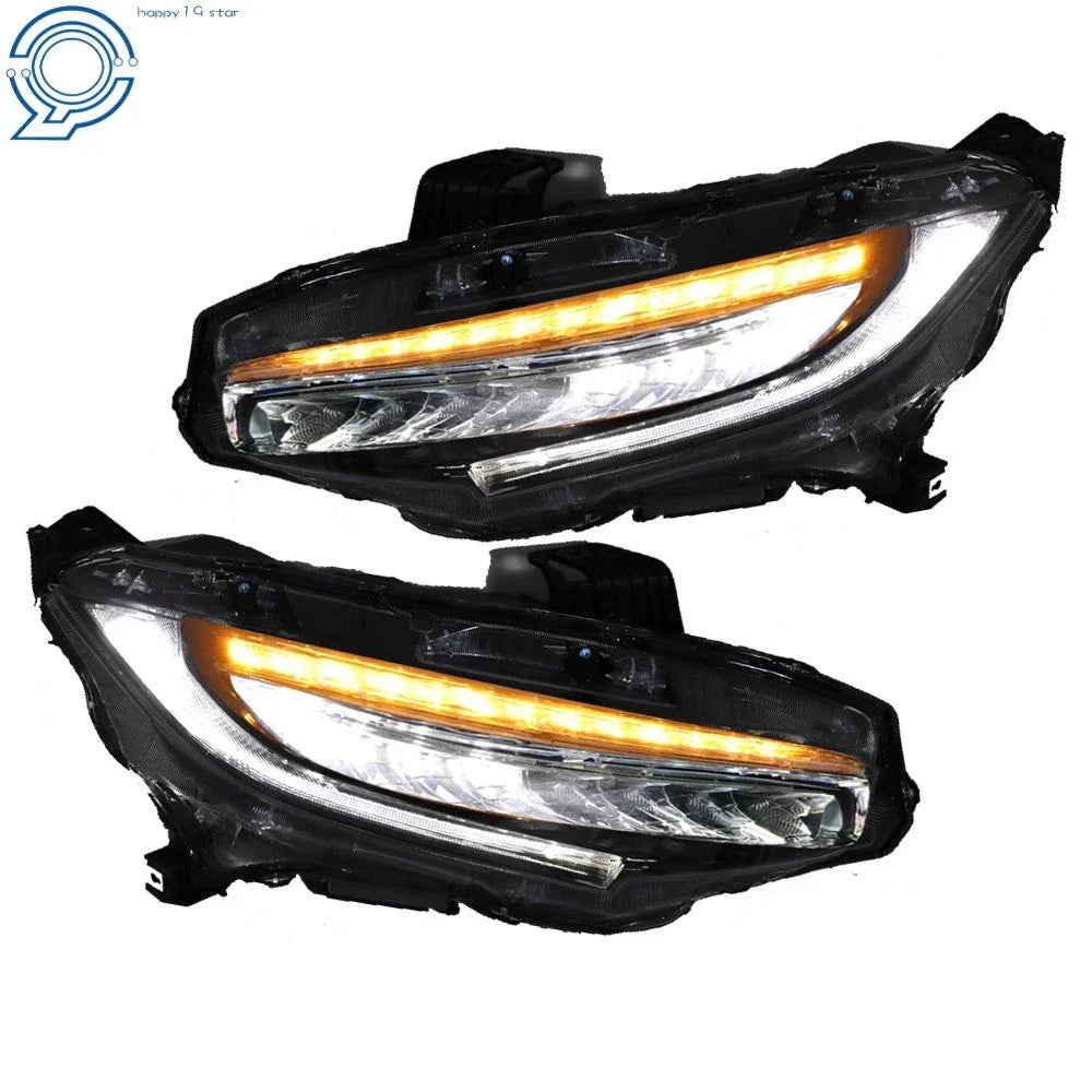 LED Headlights for Honda Civic (2016–2021) Left + Right DRL