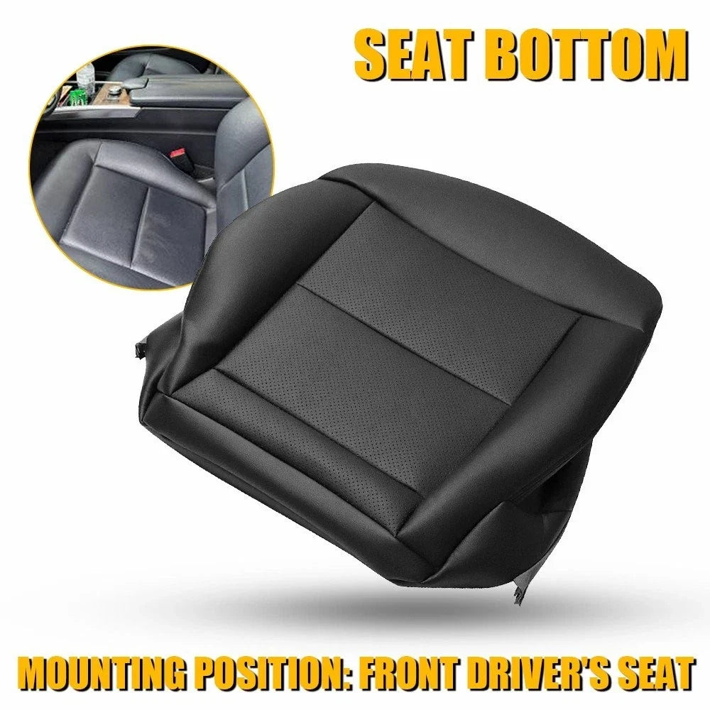 Driver Bottom Seat Cover for Benz E350 E550 (2010–2014) BLACK Microfiber Leather