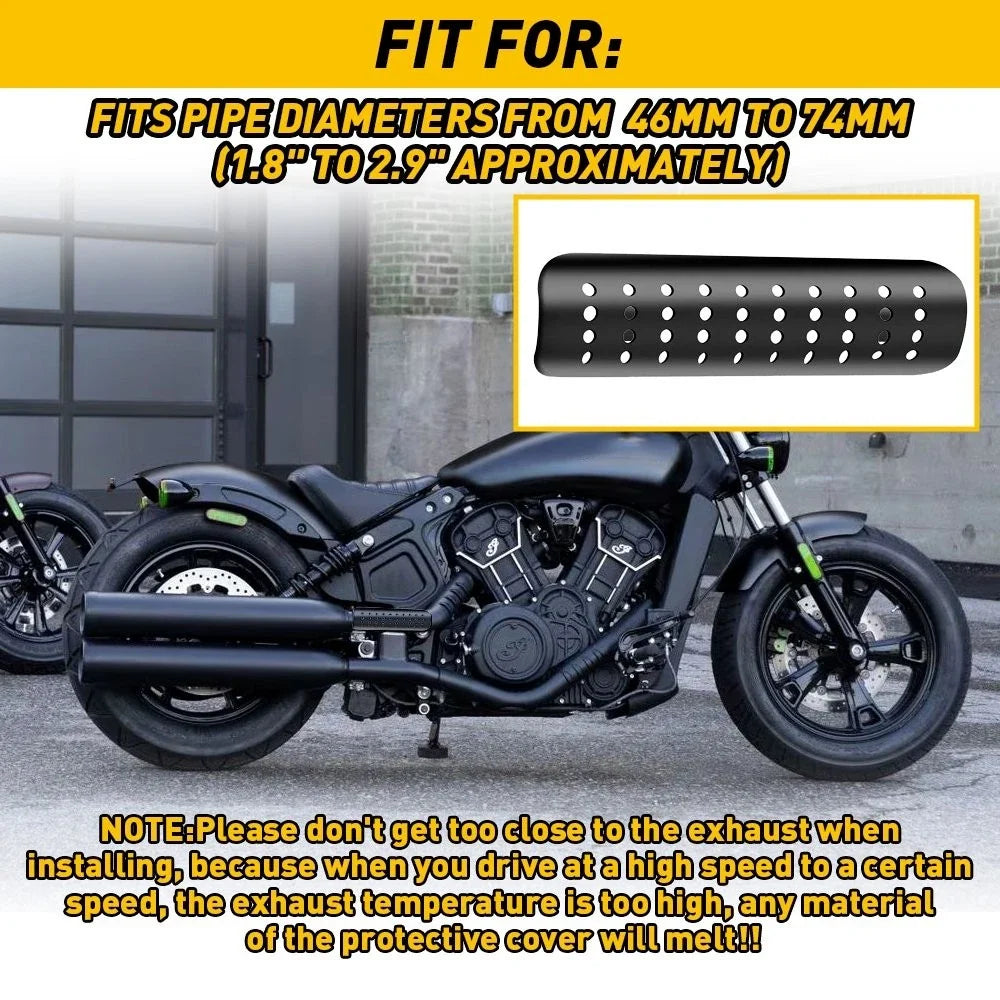 Heat Shield Cover for Exhaust Pipe Muffler - Universal Motorcycle