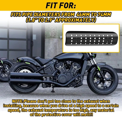 Heat Shield Cover for Exhaust Pipe Muffler - Universal Motorcycle