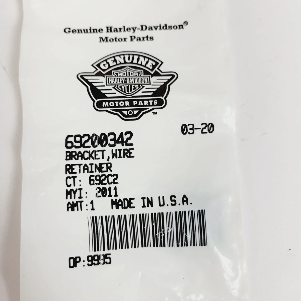 Bracket Wire Retainer for Harley-Davidson (Part No. 69200342)