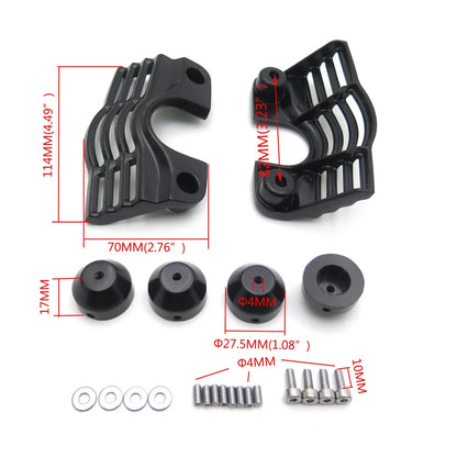 Finned Black Spark Plug Head Bolt Covers for Harley FLT Touring
