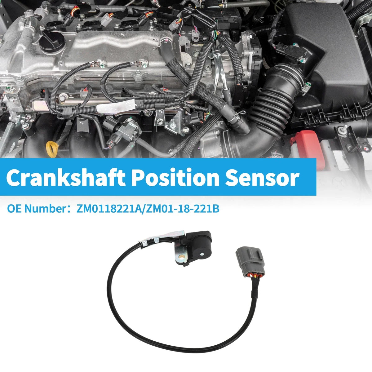 Crankshaft Position Sensor for Mazda 323F Hatchback (2001–2004) No.ZM0118221A