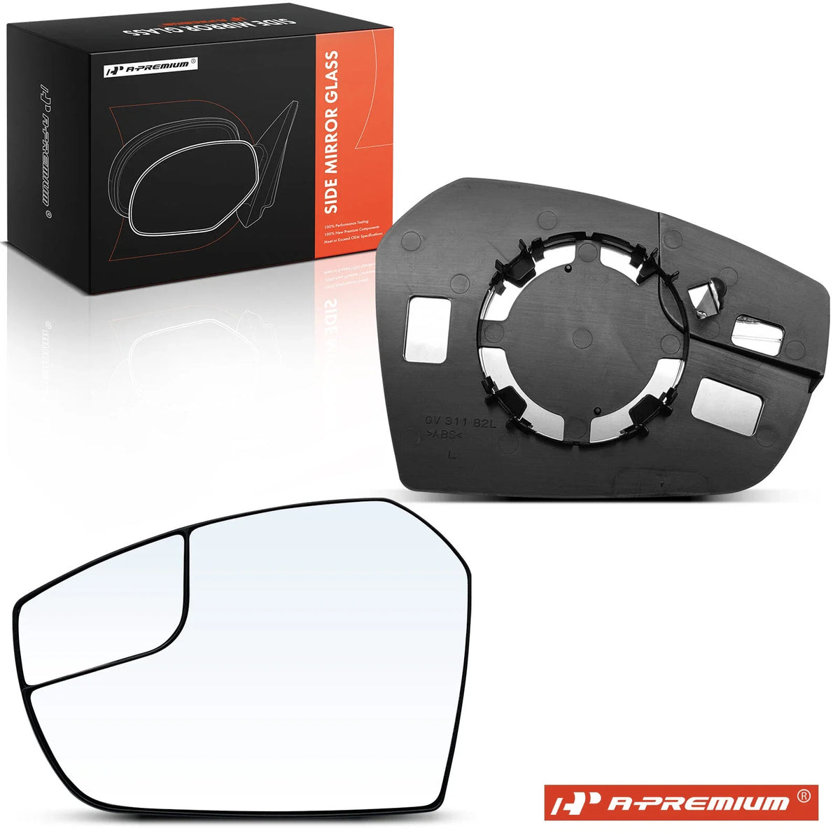 Driver Manual Mirror Glass with Spotter for Ford Escape (2017–2019)