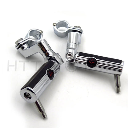 Foot Pegs Skull Chrome for Harley-Davidson Softail (1990–2023)