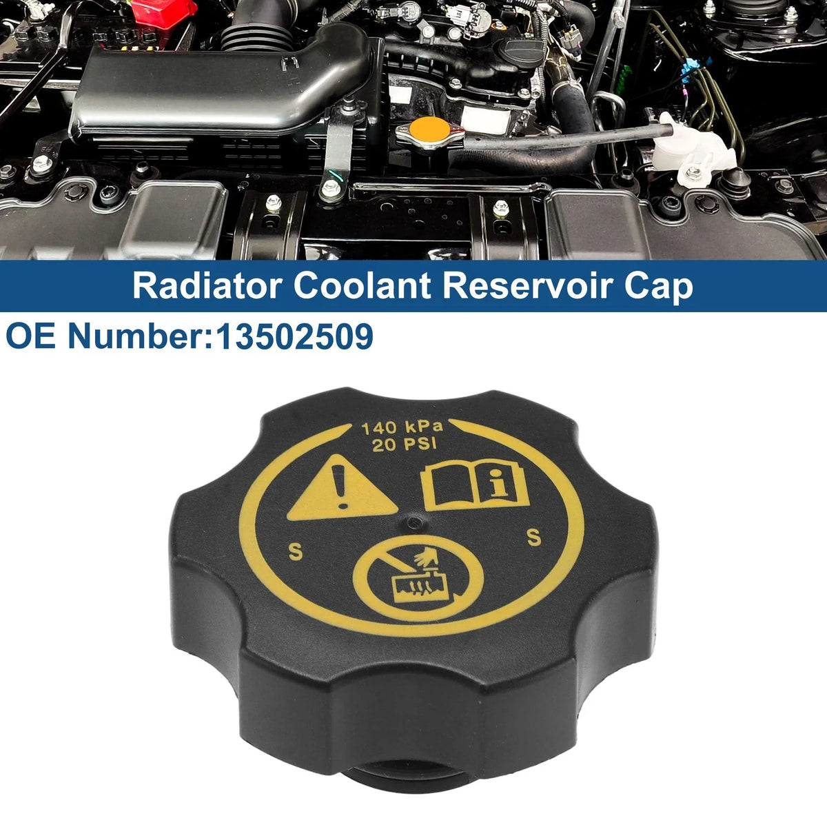 Radiator Cap for Buick Enclave (2011–2012) 140kPa Replace 13502509