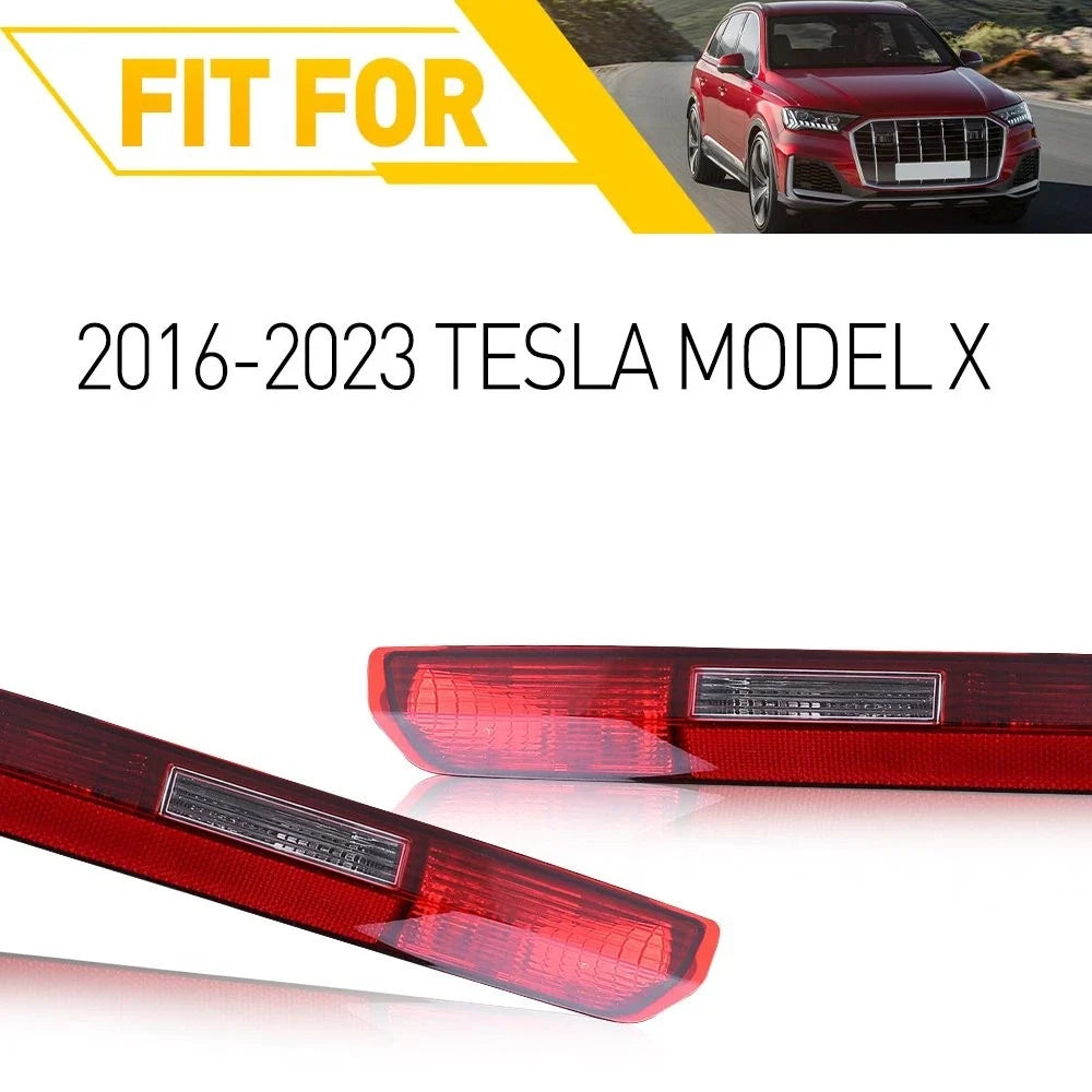 2X Rear Side Bumper Brake Tail Light Red Lens for Audi Q7 (2016–2020)