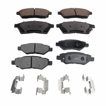 Set of 4 Front & Rear Brake Pads for Cadillac SRX (2011–2016)
