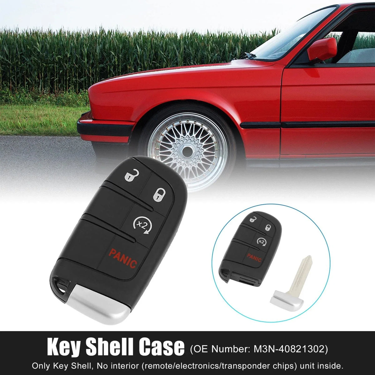 Key Fob Shell Case M3N-40821302 for Dodge Journey (2011–2020)