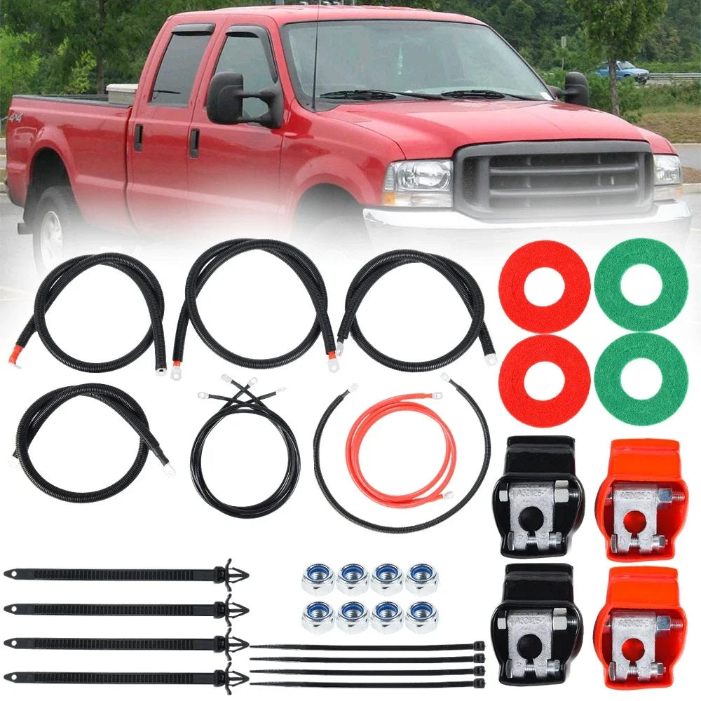 Battery Cables Kit for 7.3L Diesel Ford Superduty F250/F350/Excursion 1999-2003
