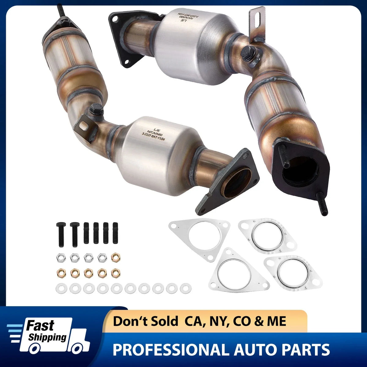 2X Catalytic Converters Kit for Infiniti Q70 (2014–2019)