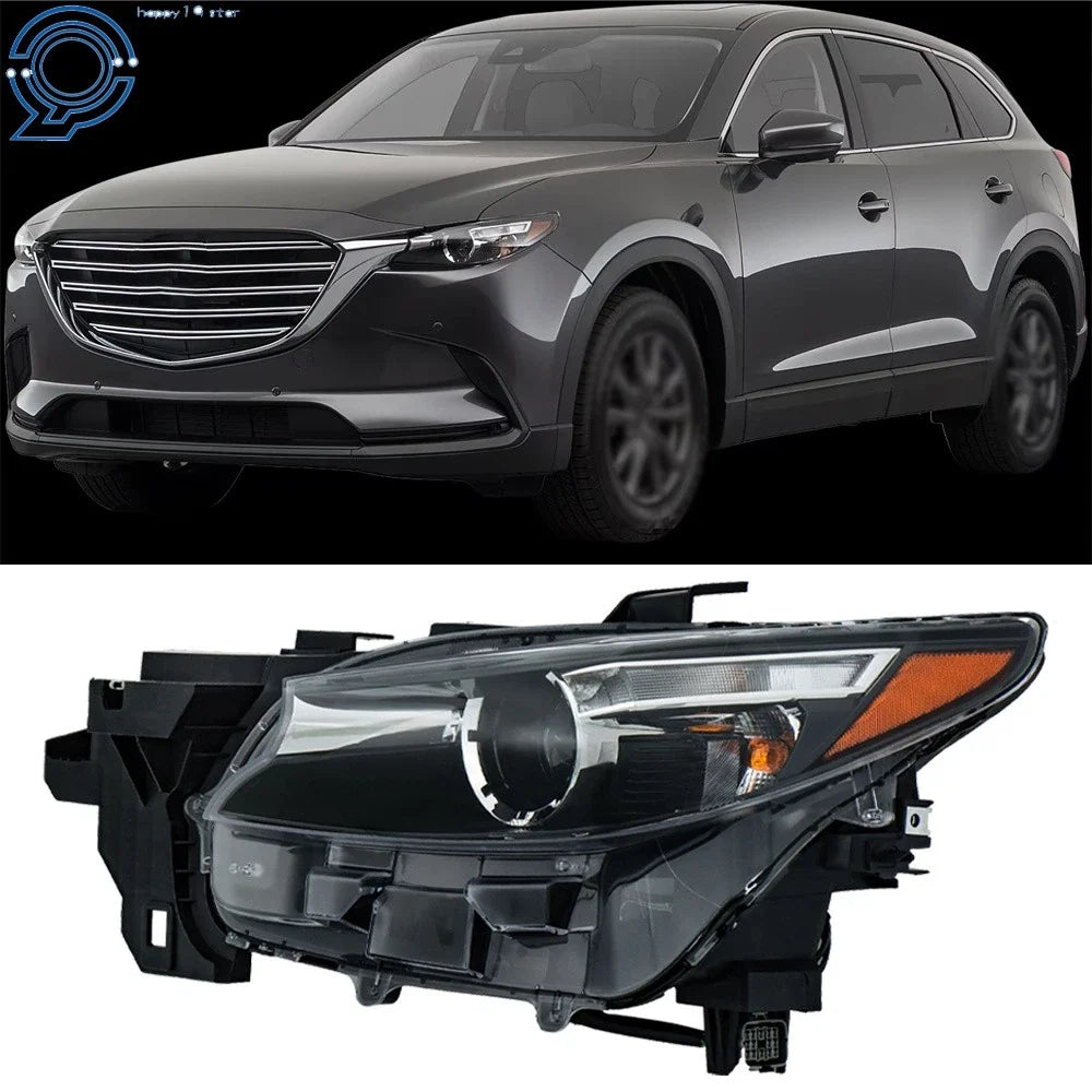 Halogen LED Headlight for Mazda CX-9 (2016–2023) Left Side Black