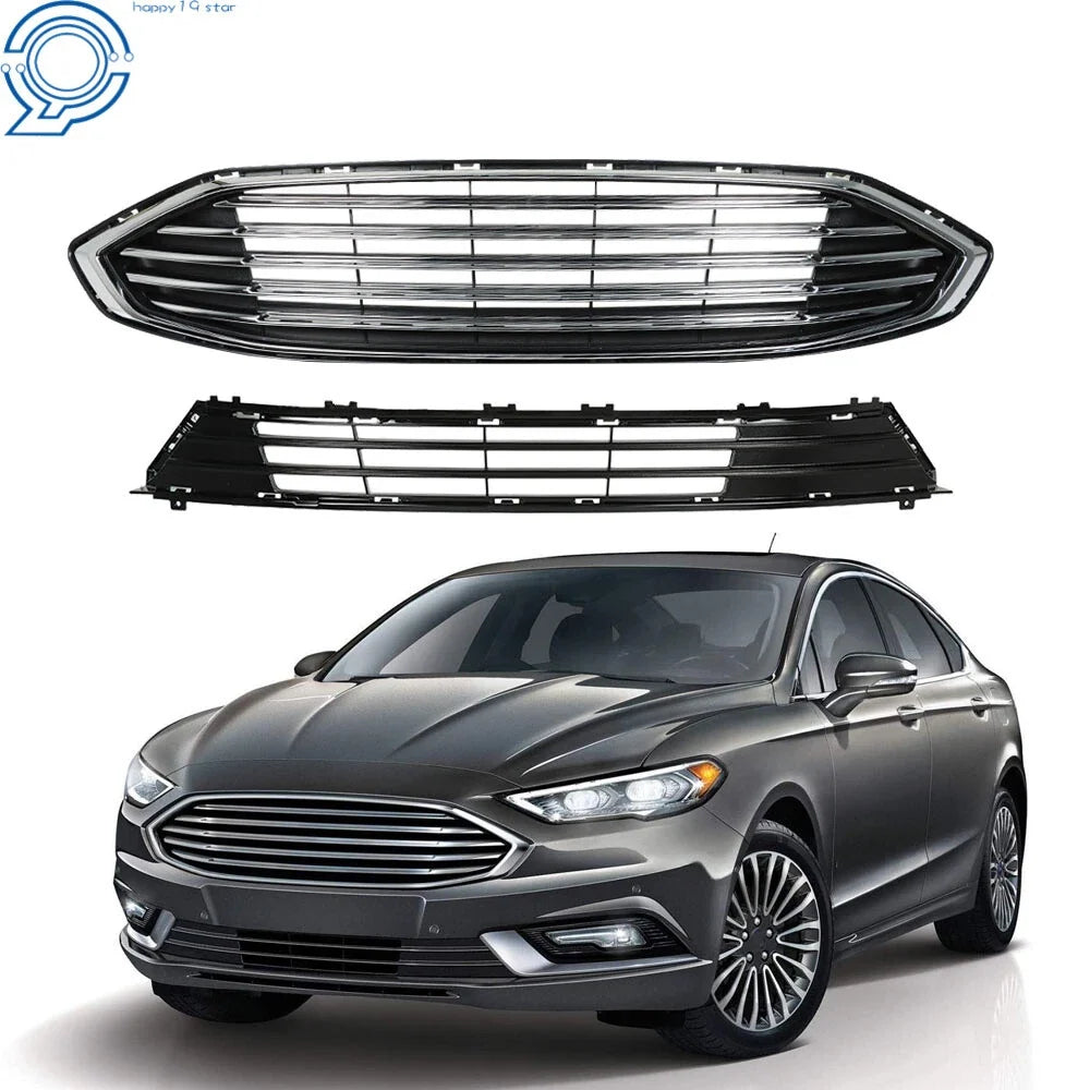 2017-2018 Ford Fusion Front Grille Assembly, Chrome Bumper Part