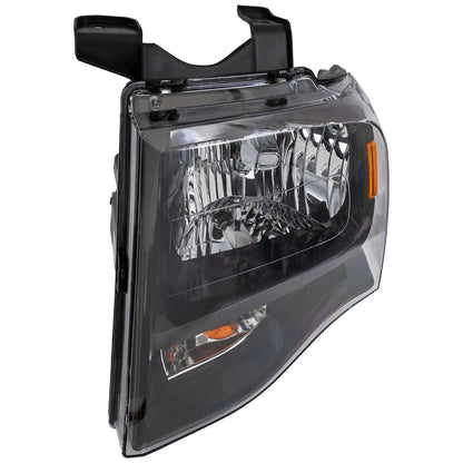 Driver Side Headlight for Ford Expedition (2007–2014) Halogen Black