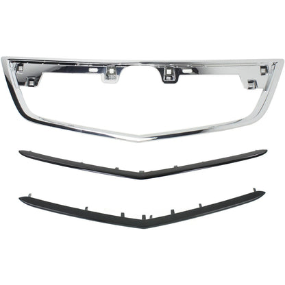 Set of 3 Grille Trims for Acura TL (2012–2014)