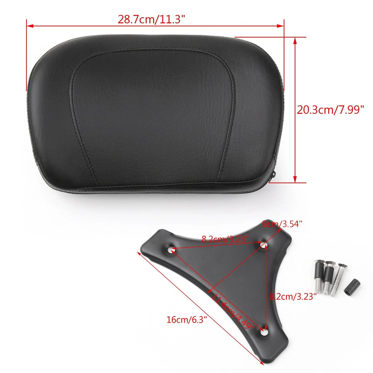 Sissy Bar Backrest Pad for Electra Glide, Road King, Road Glide (2009–2014)