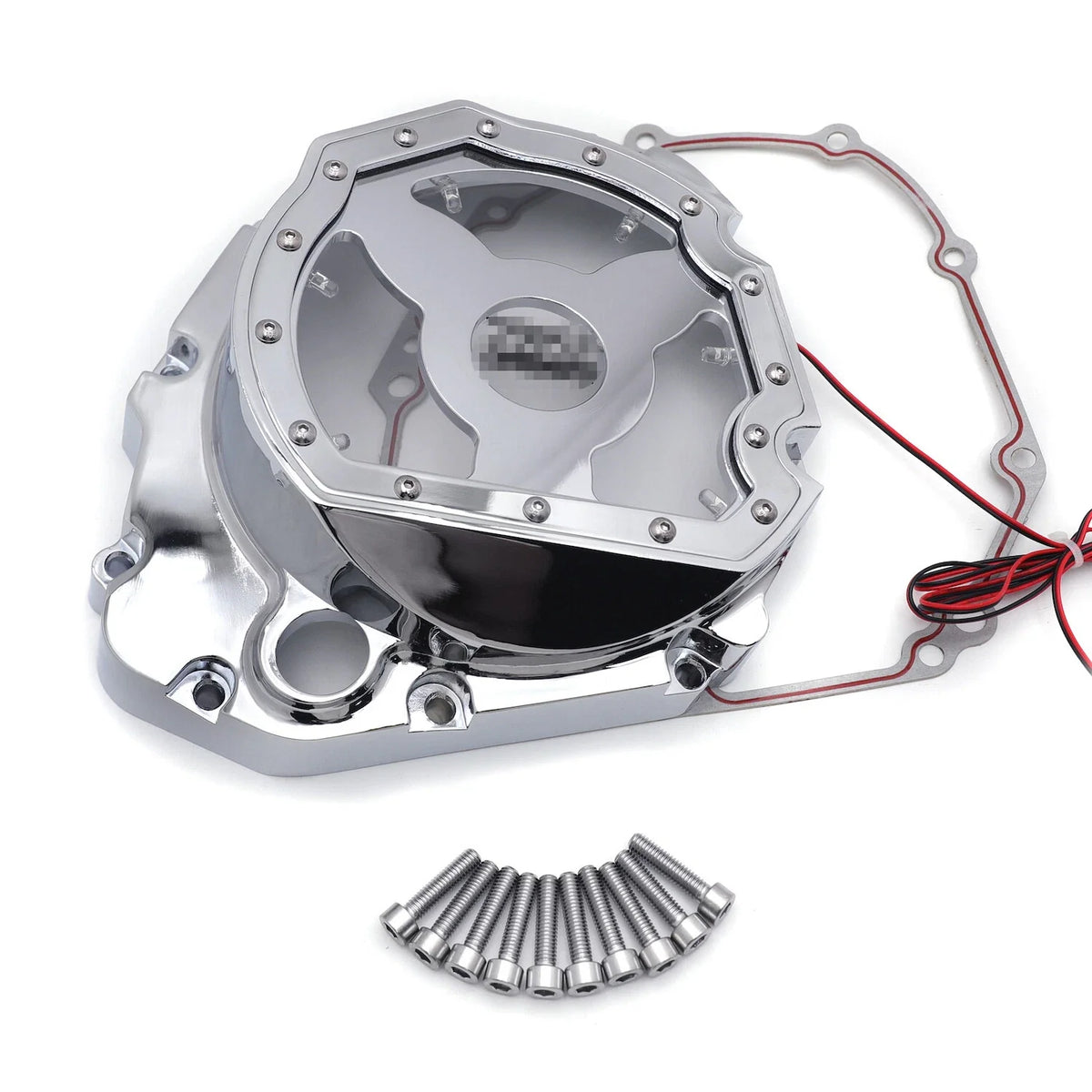 Engine Clutch Cover in Yellow LED Chrome for Suzuki GSXR 600 750 1000 2001-2005